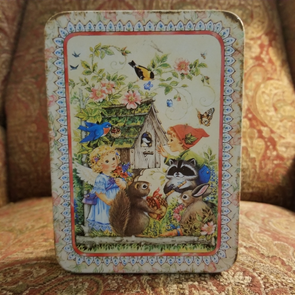 Vintage Tin, collector, farmhouse decor, bunny's